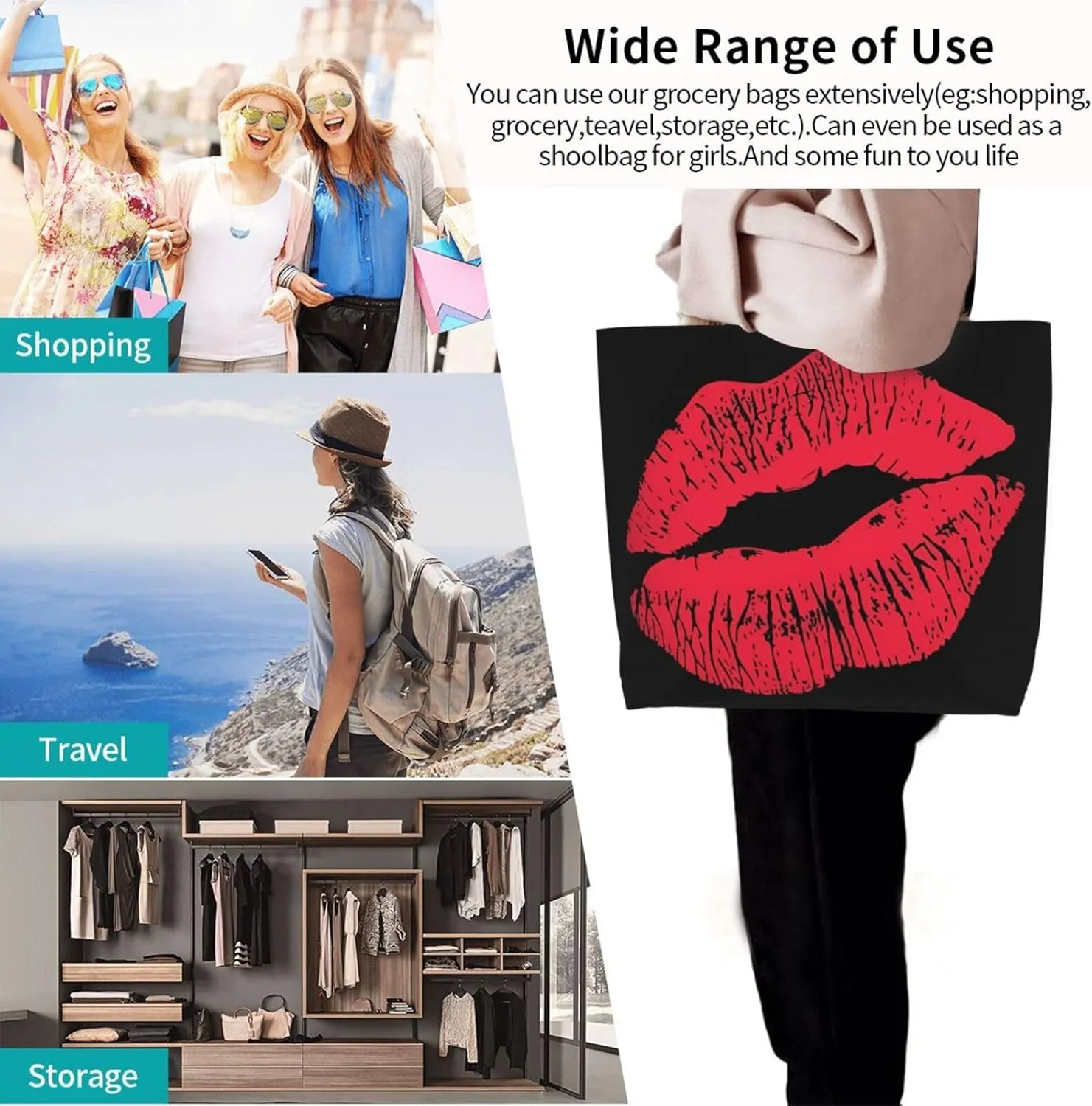 Black Leopard Print Women's Tote Bag Large Capacity Single Shoulder Bags Handbag for Shopping Work