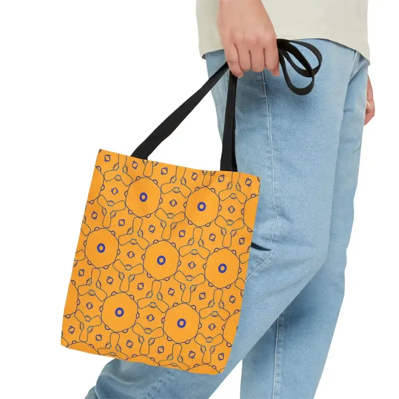 Blue Abstract Pattern Tote Bag for Trendy Fashion