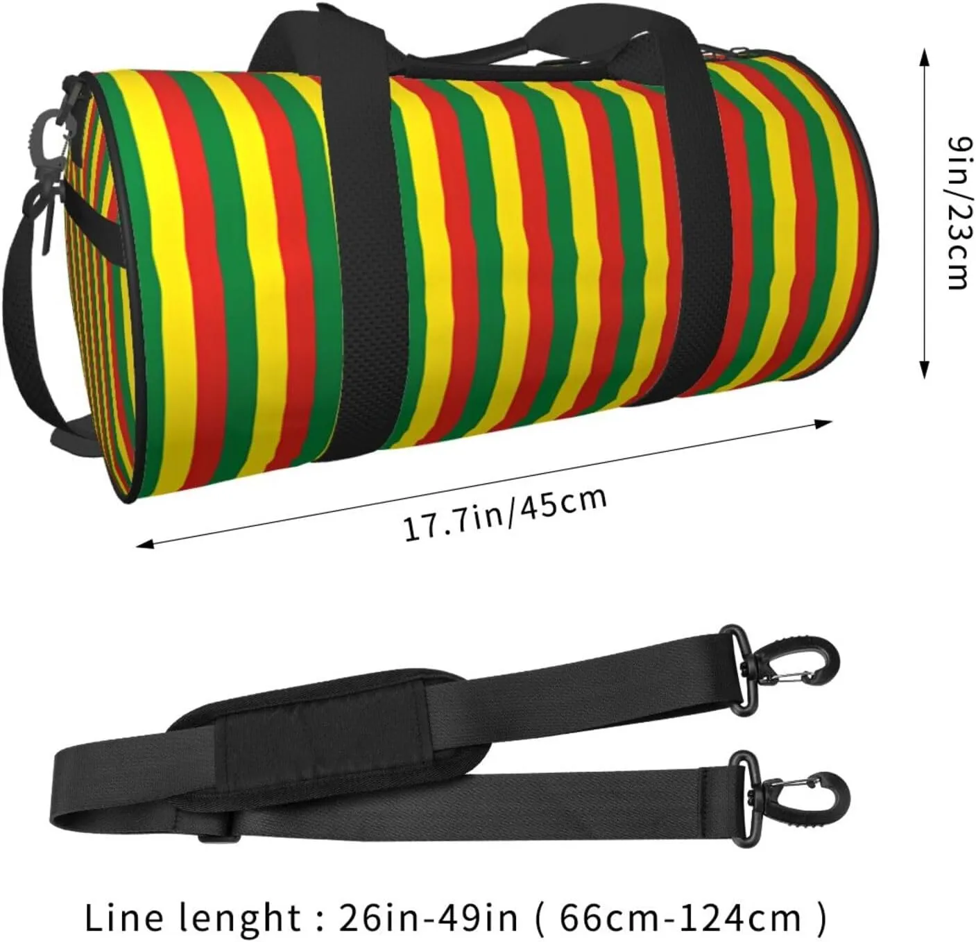 Bolivia Flag Bandera stripe Round Travel Duffel Bag Large Capacity Gym Sports Bags for Hiking Vacation Trips