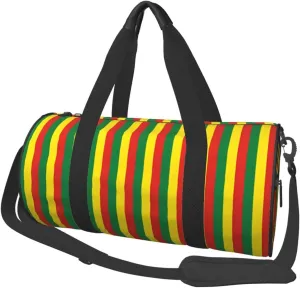 Bolivia Flag Bandera stripe Round Travel Duffel Bag Large Capacity Gym Sports Bags for Hiking Vacation Trips
