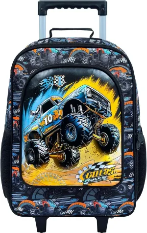 Boys Suitcase, Kids Travel Suitcases with Wheels, Car Carry on Rolling Luggage(Black)