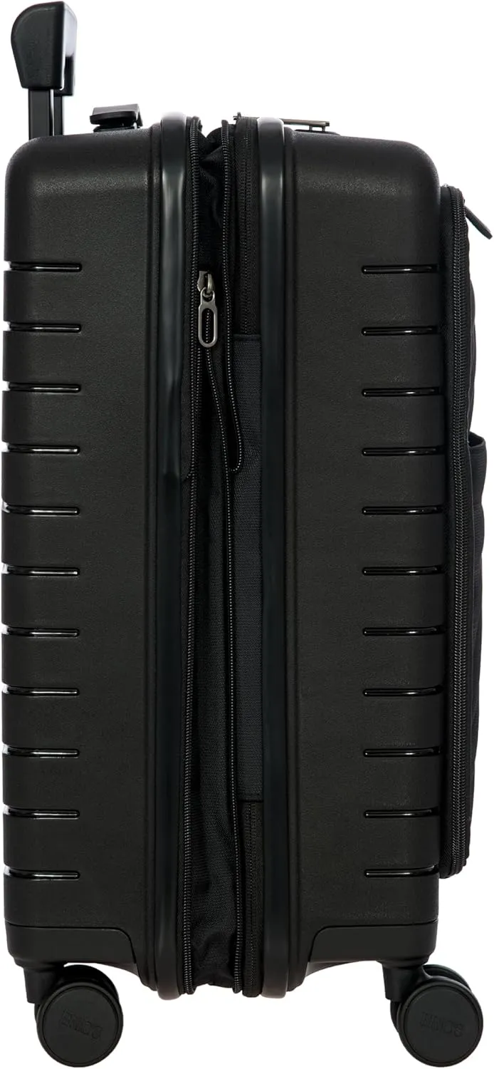 Bric's B|Y Ulisse Spinner Suitcase - 21 Inch Carry-On Luggage - Hard Exterior and TSA-Approved Lock - Nero