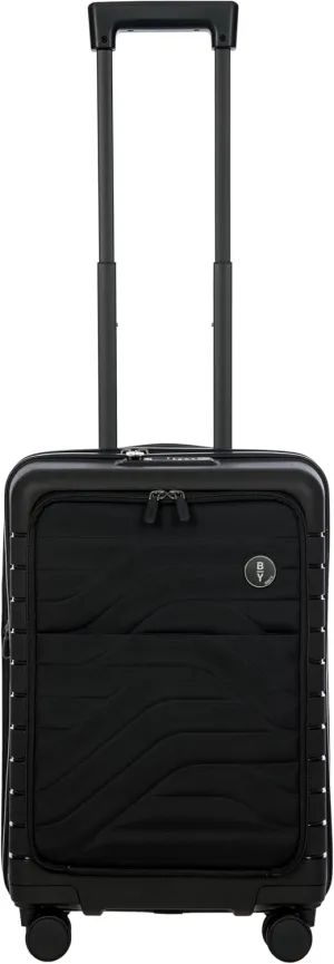 Bric's B|Y Ulisse Spinner Suitcase - 21 Inch Carry-On Luggage - Hard Exterior and TSA-Approved Lock - Nero