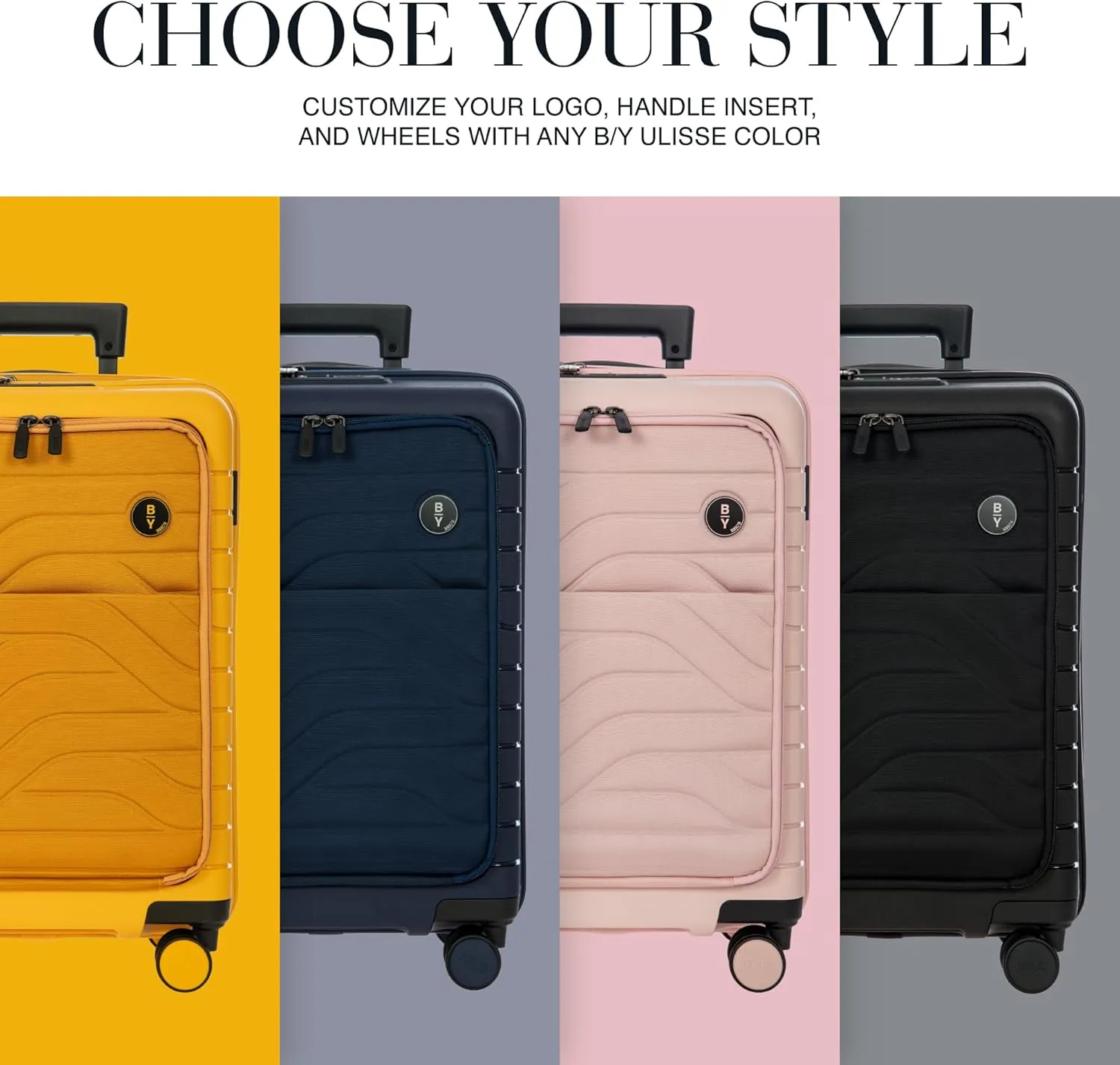 Bric's B|Y Ulisse Spinner Suitcase - 21 Inch Carry-On Luggage - Hard Exterior and TSA-Approved Lock - Nero