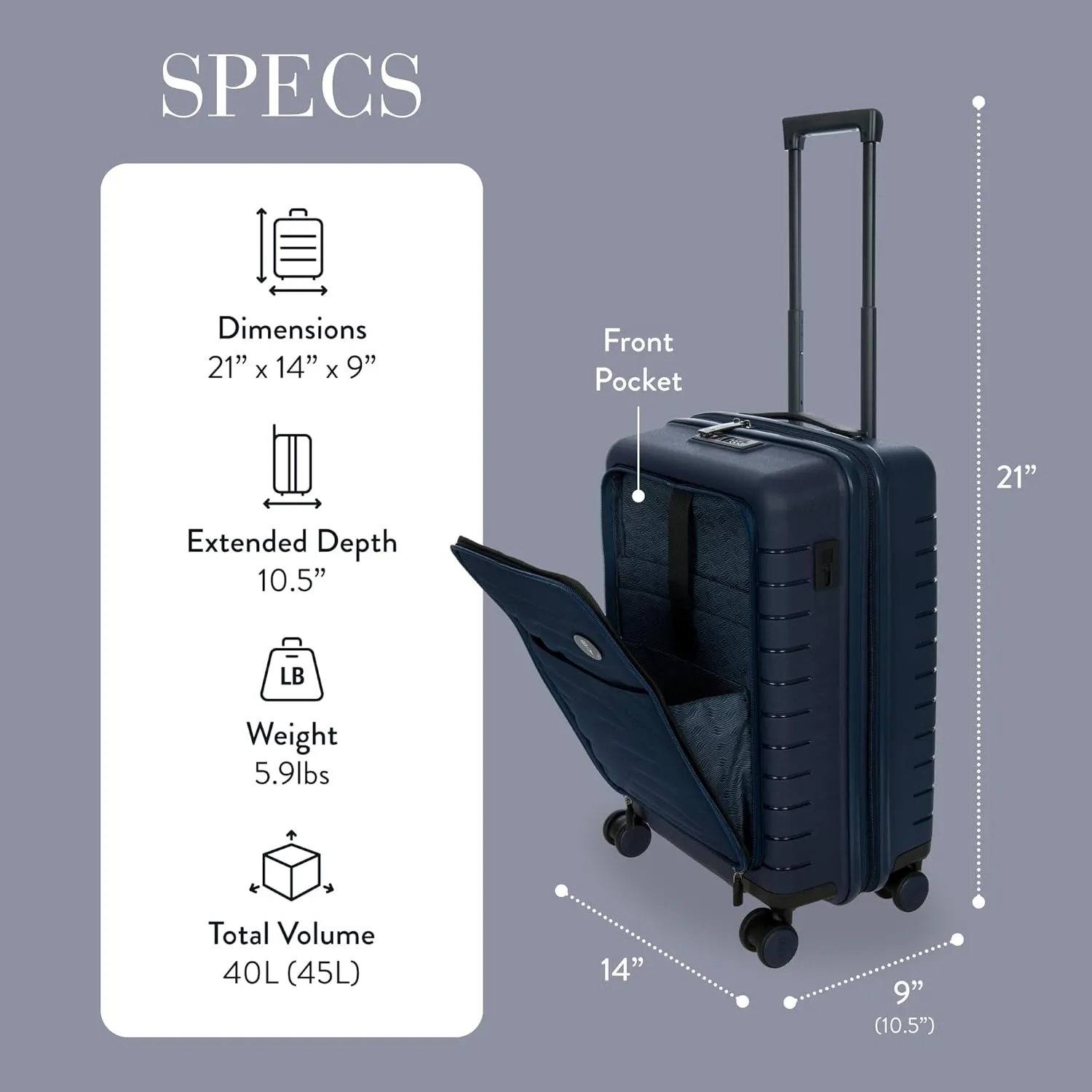 Bric's B|Y Ulisse Spinner Suitcase - 21 Inch Carry-On Luggage - Hard Exterior and TSA-Approved Lock - Oceano