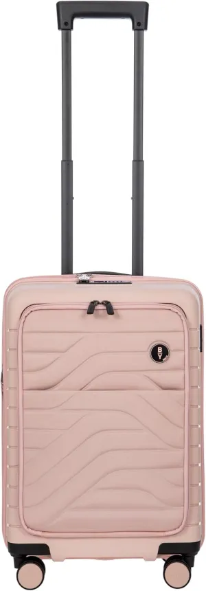 Bric's B|Y Ulisse Spinner Suitcase - 21 Inch Carry-On Luggage - Hard Exterior and TSA-Approved Lock - Rosa Perla