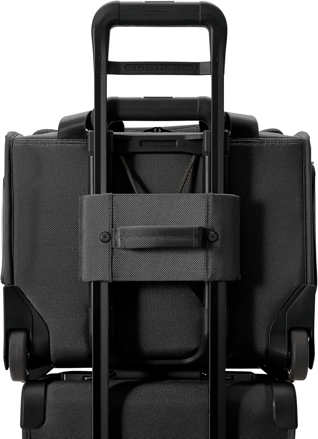 Briggs & Riley 2-Wheel Cabin Bag - Carry On Luggage for Travel, Suitcases with Wheels, Softside Rolling Bag for Men & Women, Interlocking Handle, Self-Repairing Zipper - Baseline Collection, Black