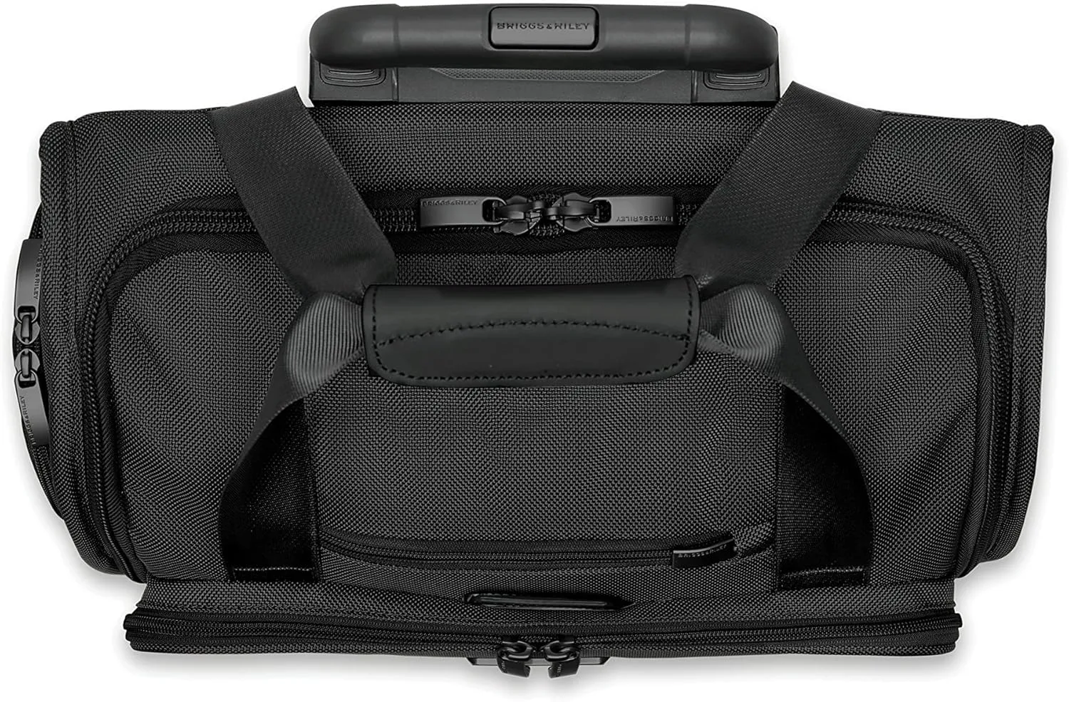 Briggs & Riley 2-Wheel Cabin Bag - Carry On Luggage for Travel, Suitcases with Wheels, Softside Rolling Bag for Men & Women, Interlocking Handle, Self-Repairing Zipper - Baseline Collection, Black