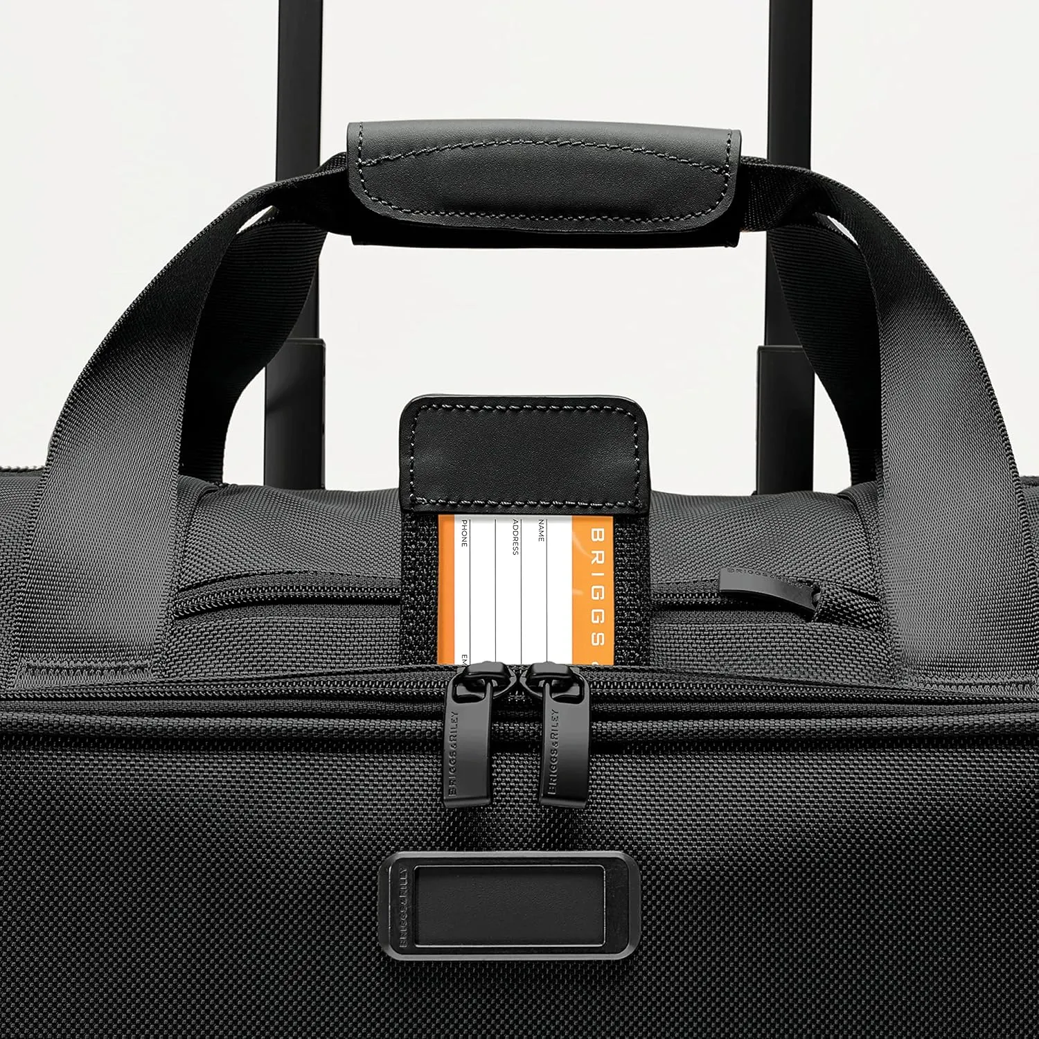 Briggs & Riley 2-Wheel Cabin Bag - Carry On Luggage for Travel, Suitcases with Wheels, Softside Rolling Bag for Men & Women, Interlocking Handle, Self-Repairing Zipper - Baseline Collection, Black