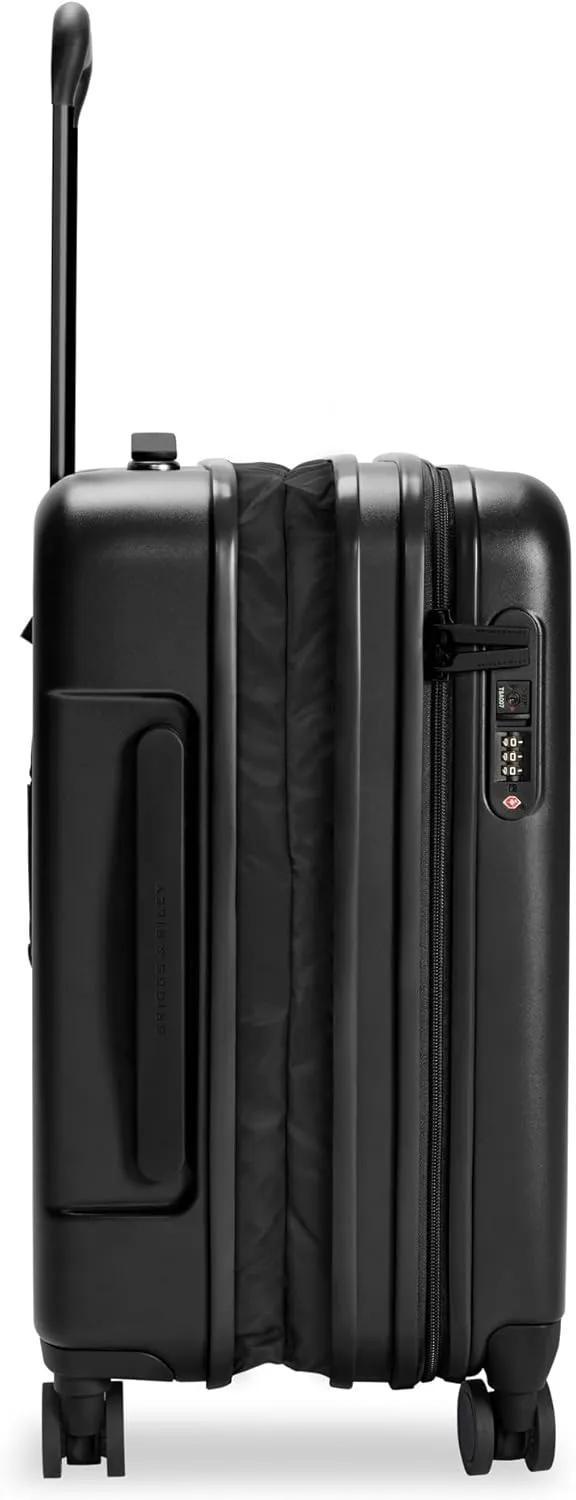 Briggs & Riley 21" Global Carry On Expandable Spinner - Luggage for Travel, Suitcases with Wheels, Hardside Rolling Bag for Men & Women, Self-Repairing Zipper - Sympatico Collection, Black
