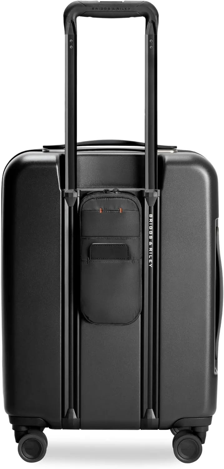 Briggs & Riley 21" Global Carry On Expandable Spinner - Luggage for Travel, Suitcases with Wheels, Hardside Rolling Bag for Men & Women, Self-Repairing Zipper - Sympatico Collection, Black