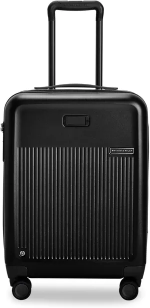 Briggs & Riley 21" Global Carry On Expandable Spinner - Luggage for Travel, Suitcases with Wheels, Hardside Rolling Bag for Men & Women, Self-Repairing Zipper - Sympatico Collection, Black