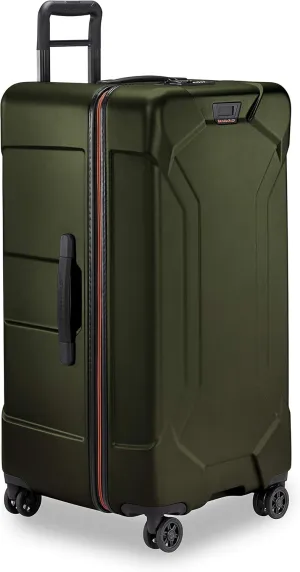 Briggs & Riley 32" Extra Large Trunk Spinner - Checked Luggage for Travel, Suitcases with Wheels, Hardside Rolling Bag for Men & Women, Self-Repairing Zipper - Torq Collection, Hunter Green