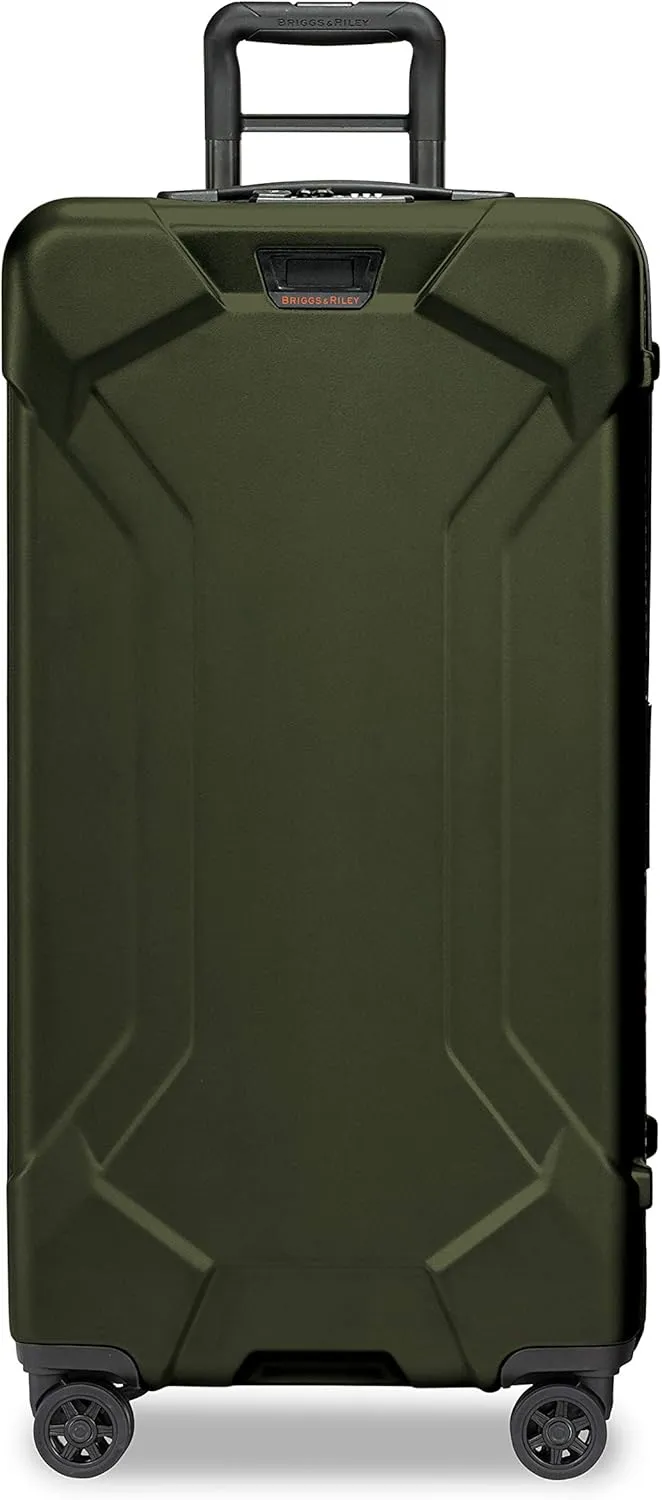 Briggs & Riley 32" Extra Large Trunk Spinner - Checked Luggage for Travel, Suitcases with Wheels, Hardside Rolling Bag for Men & Women, Self-Repairing Zipper - Torq Collection, Hunter Green