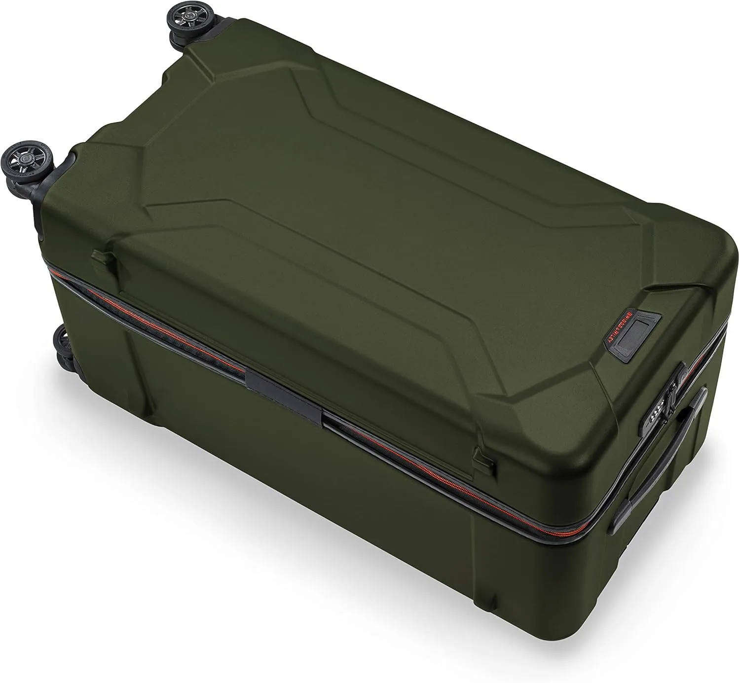 Briggs & Riley 32" Extra Large Trunk Spinner - Checked Luggage for Travel, Suitcases with Wheels, Hardside Rolling Bag for Men & Women, Self-Repairing Zipper - Torq Collection, Hunter Green