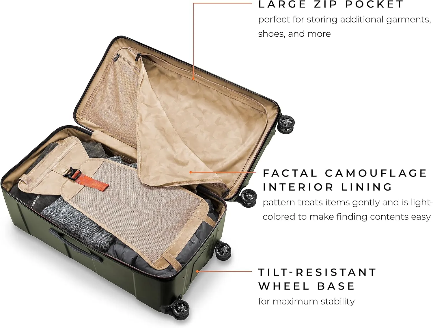 Briggs & Riley 32" Extra Large Trunk Spinner - Checked Luggage for Travel, Suitcases with Wheels, Hardside Rolling Bag for Men & Women, Self-Repairing Zipper - Torq Collection, Hunter Green