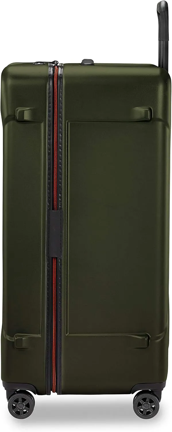 Briggs & Riley 32" Extra Large Trunk Spinner - Checked Luggage for Travel, Suitcases with Wheels, Hardside Rolling Bag for Men & Women, Self-Repairing Zipper - Torq Collection, Hunter Green