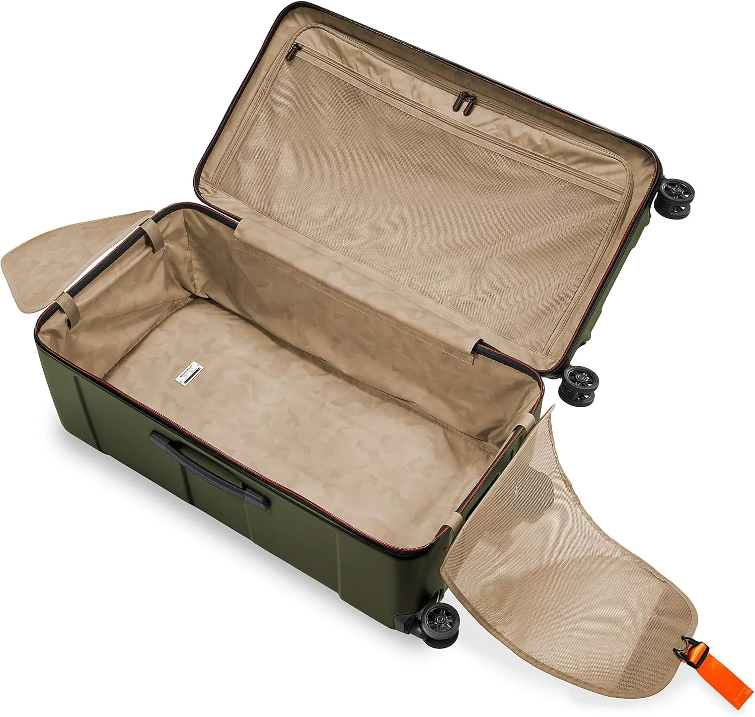 Briggs & Riley 32" Extra Large Trunk Spinner - Checked Luggage for Travel, Suitcases with Wheels, Hardside Rolling Bag for Men & Women, Self-Repairing Zipper - Torq Collection, Hunter Green