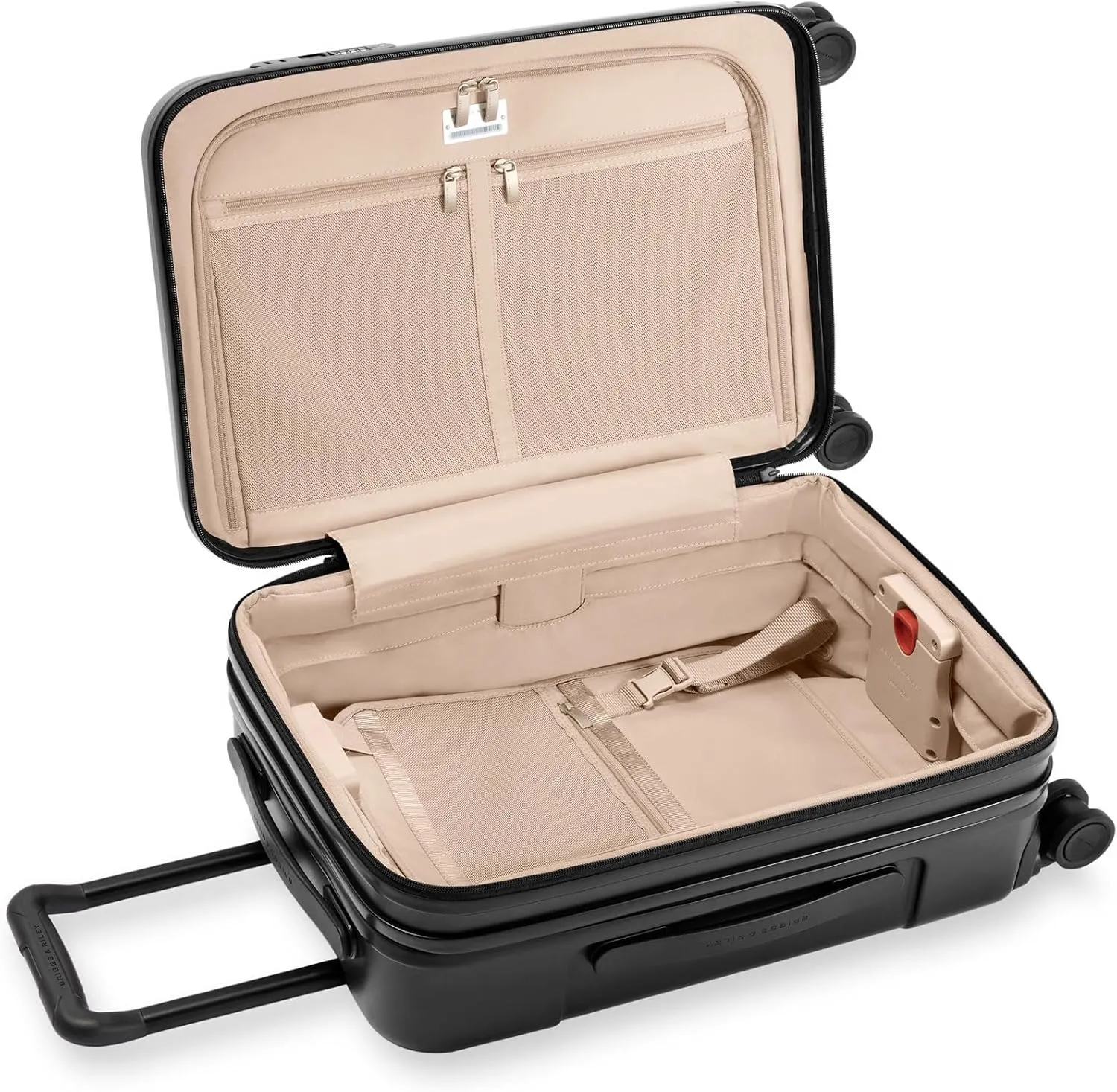 Briggs & Riley Essential 22" Carry On Expandable Spinner - Luggage for Travel, Suitcases with Wheels, Hardside Rolling Bag for Men & Women, Self-Repairing Zipper - Sympatico Collection, Black