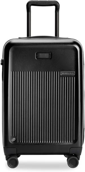 Briggs & Riley Essential 22" Carry On Expandable Spinner - Luggage for Travel, Suitcases with Wheels, Hardside Rolling Bag for Men & Women, Self-Repairing Zipper - Sympatico Collection, Black