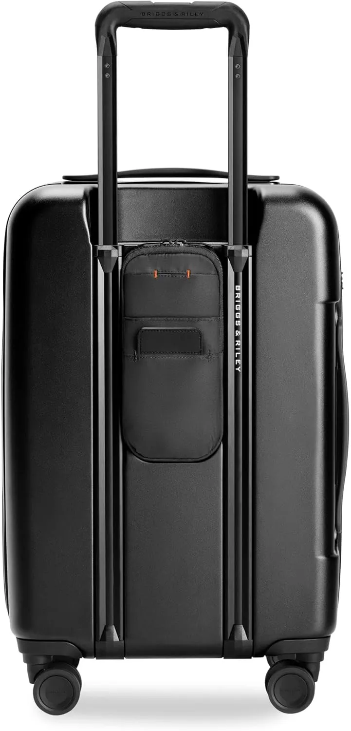 Briggs & Riley Essential 22" Carry On Expandable Spinner - Luggage for Travel, Suitcases with Wheels, Hardside Rolling Bag for Men & Women, Self-Repairing Zipper - Sympatico Collection, Black