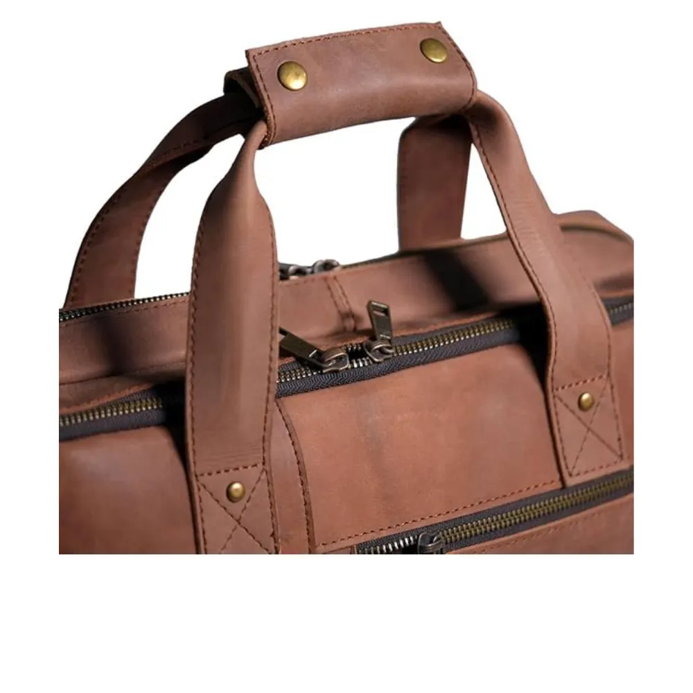 Brown Artisan Leather Briefcase