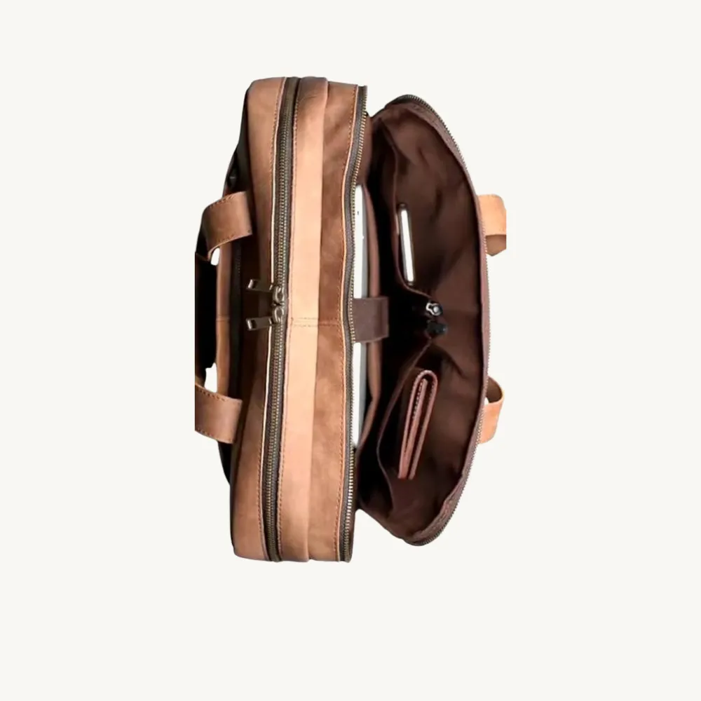 Brown Artisan Leather Briefcase