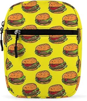 Burger Food Crossbody Bag Adjustable Satchel Cute Shoulder Bag Lightweight Sling Bags