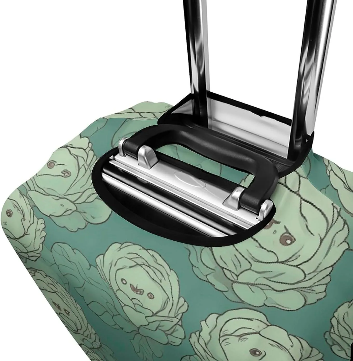 Cabbage Pattern Suitcase Cover Washable Luggage Cover Dust-proof Luggage Protector Cover Anti-Scratch Travel Suitcase Protector Fits 18-32 Inch Luggage S
