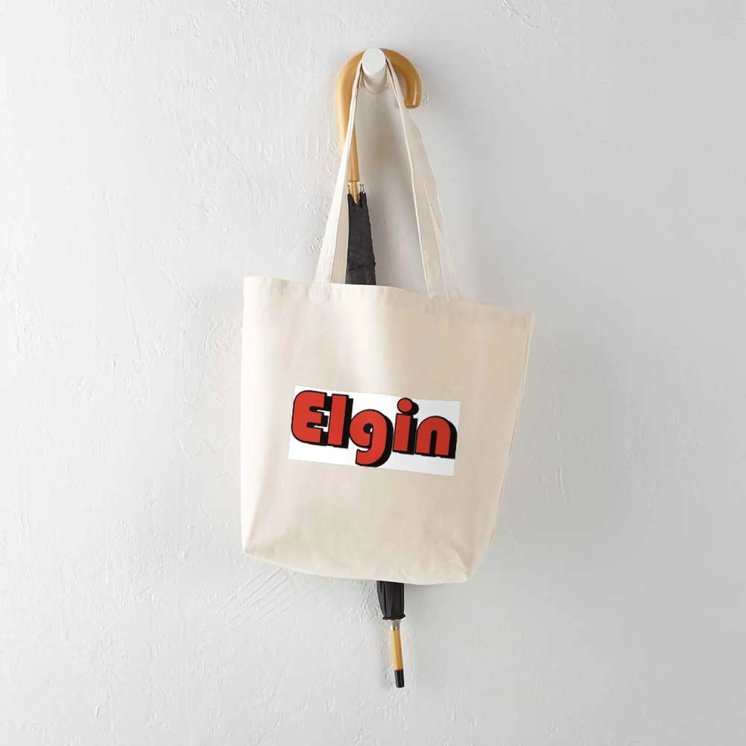 CafePress Elgin, Illinois Tote Bag Natural Canvas Tote Bag, Reusable Shopping Bag