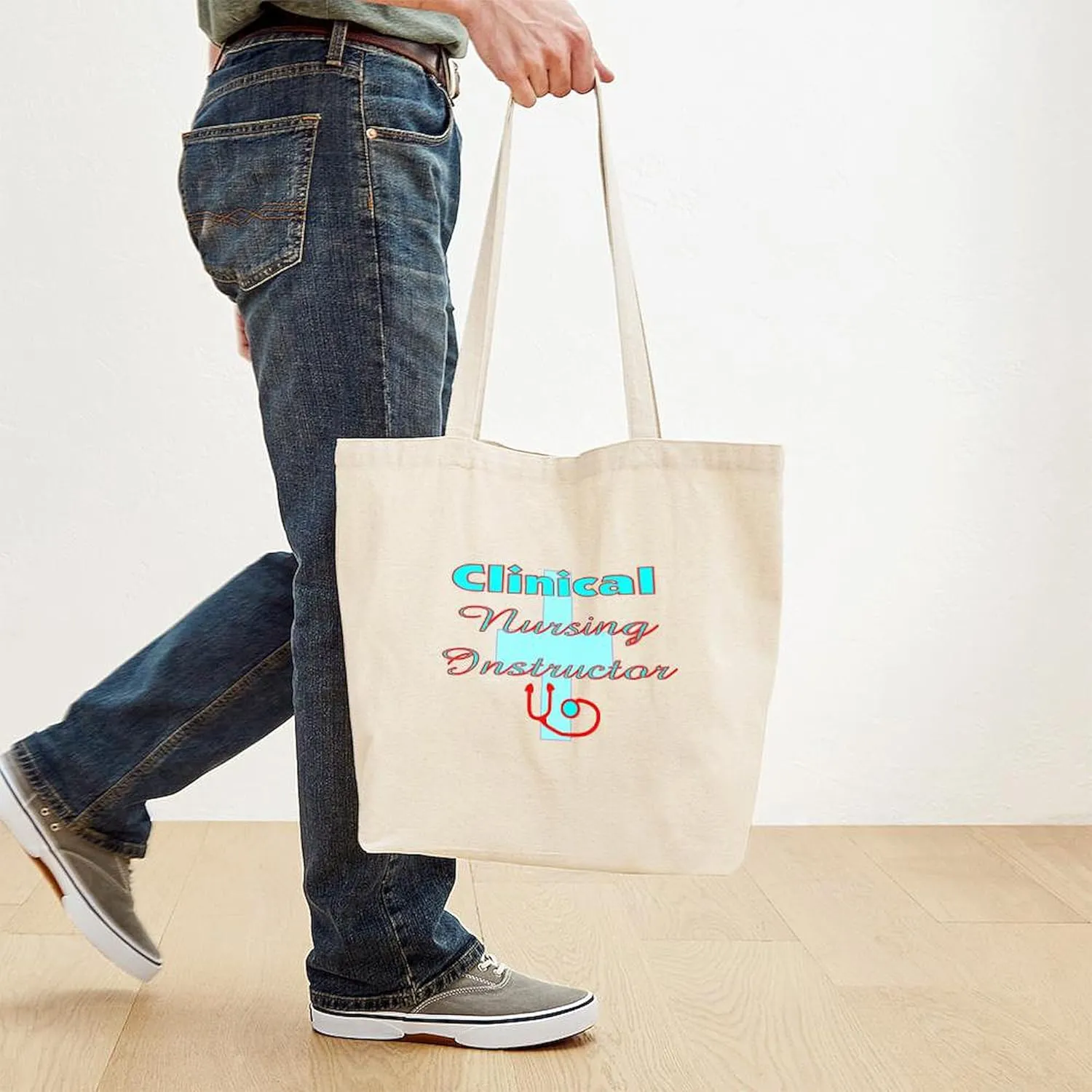 CafePress Nurse Educator Tote Bag Reusable Natural Beige Canvas Shopping Bag