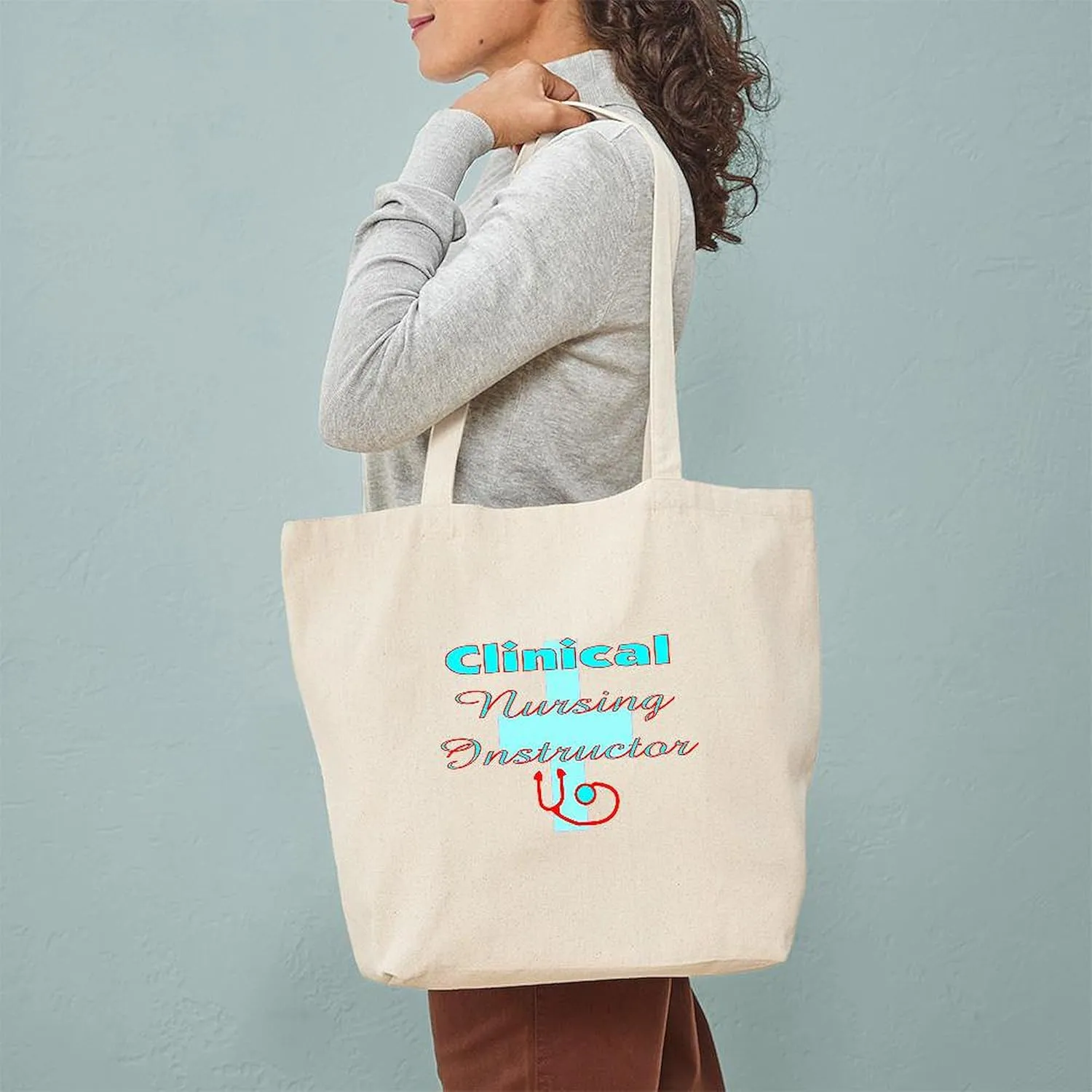 CafePress Nurse Educator Tote Bag Reusable Natural Beige Canvas Shopping Bag