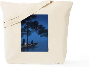 CafePress Shubi Pine Anon 1900 Woodcut Tote Bag Reusable Natural Beige Canvas Shopping Bag