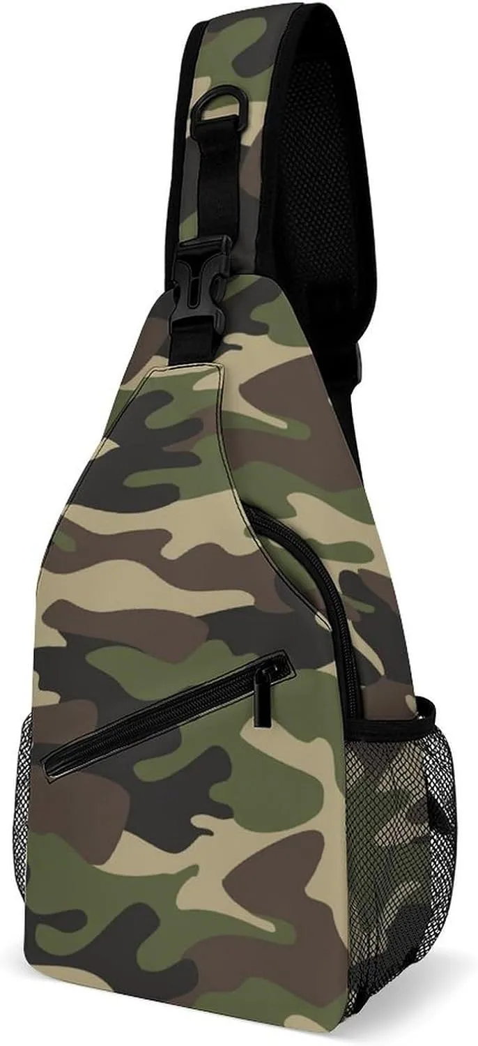 Camouflage Grey Versatile And Convenient Multipurpose Crossbody Bag - Perfect for Travel And Hiking