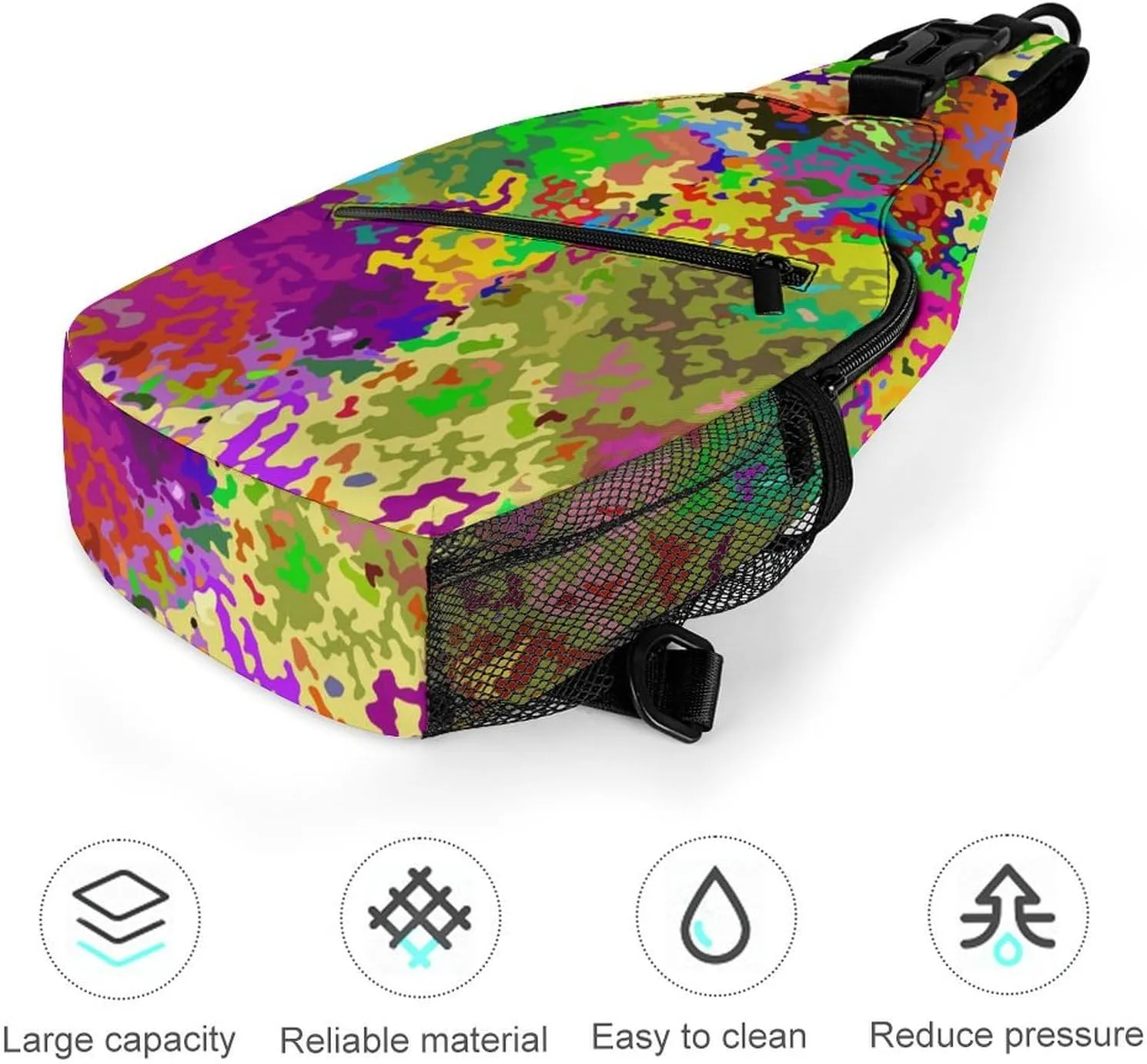 Camouflage Grey Versatile And Convenient Multipurpose Crossbody Bag - Perfect for Travel And Hiking