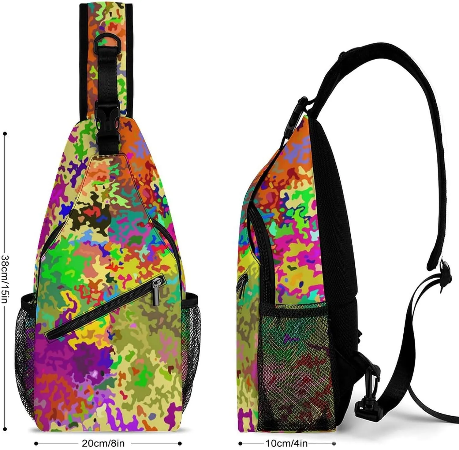 Camouflage Grey Versatile And Convenient Multipurpose Crossbody Bag - Perfect for Travel And Hiking