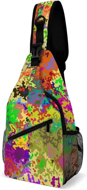 Camouflage Grey Versatile And Convenient Multipurpose Crossbody Bag - Perfect for Travel And Hiking