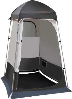 Camping Shower Tent, Portable Shower Camping Toilet Removable Bottom with Carry Bag, Outdoor Shower Tent Privacy Camping Shower for Camping Hiking Beach and Backyard Use(Coffee)