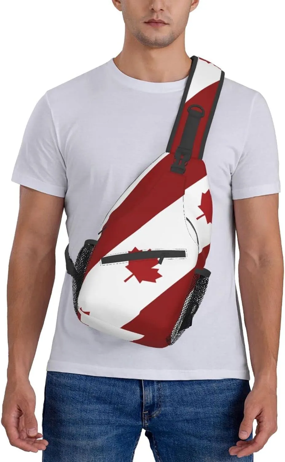 Canada Casual Daypack Bag Canada Flag Shoulder Bag Chest Bags Crossbody Bag Canadian Sling Backpack