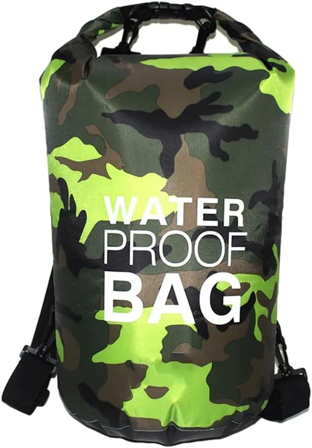 CANDeal Camouflage Waterproof Dry Bag,Lightweight Roll Top Dry Storage Backpack for Kayaking, Beach, Rafting, Boating, Hiking, Snowboarding, Swimming, Camping and Fishing