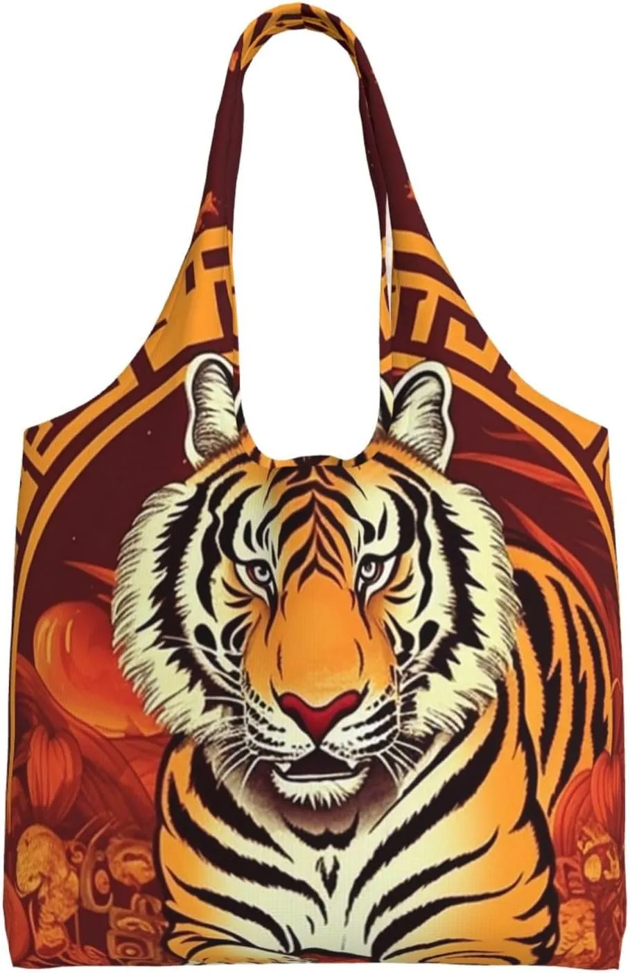 Canvas Tote Bag for Women Purse Prosperity in the Year of the Tiger Handbags Totes Crossbody Shoulder Shopping Bag