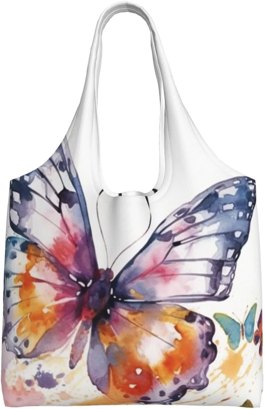 Canvas Tote Bag for Women Purse Watercolor butterfly Handbags Totes Crossbody Shoulder Shopping Bag