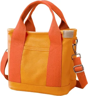 Canvas Tote Bag for Women,Small Totes Bags with Zipper Cute Crossbody Purse with Pockets Large Shoulder Handbag,2 Sizes