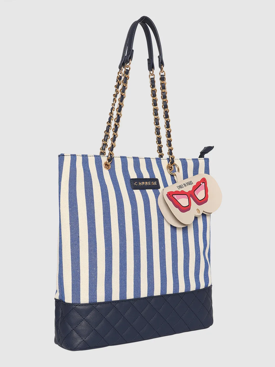 Caprese Emily In Paris Printed Medium Navy Tote Bag