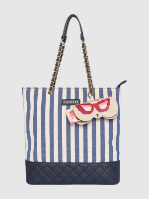 Caprese Emily In Paris Printed Medium Navy Tote Bag