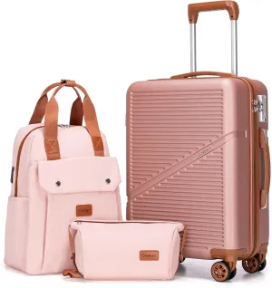 Carry On Luggage 22x14x9 Airline Approved, 20 Inch Carry on Suitcases with Wheels, ABS Lightweight Carry-on Luggage, Travel Suitcase Set with Wheels and TSA Lock