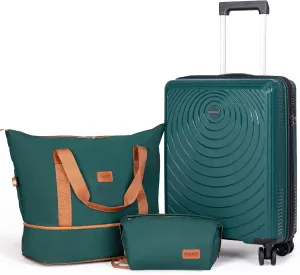 Carry On Luggage 22x14x9 Airline Approved, 20-inch Hard Shell Suitcases with Wheels, PP Lightweight Carry on Suitcase with TSA Lock