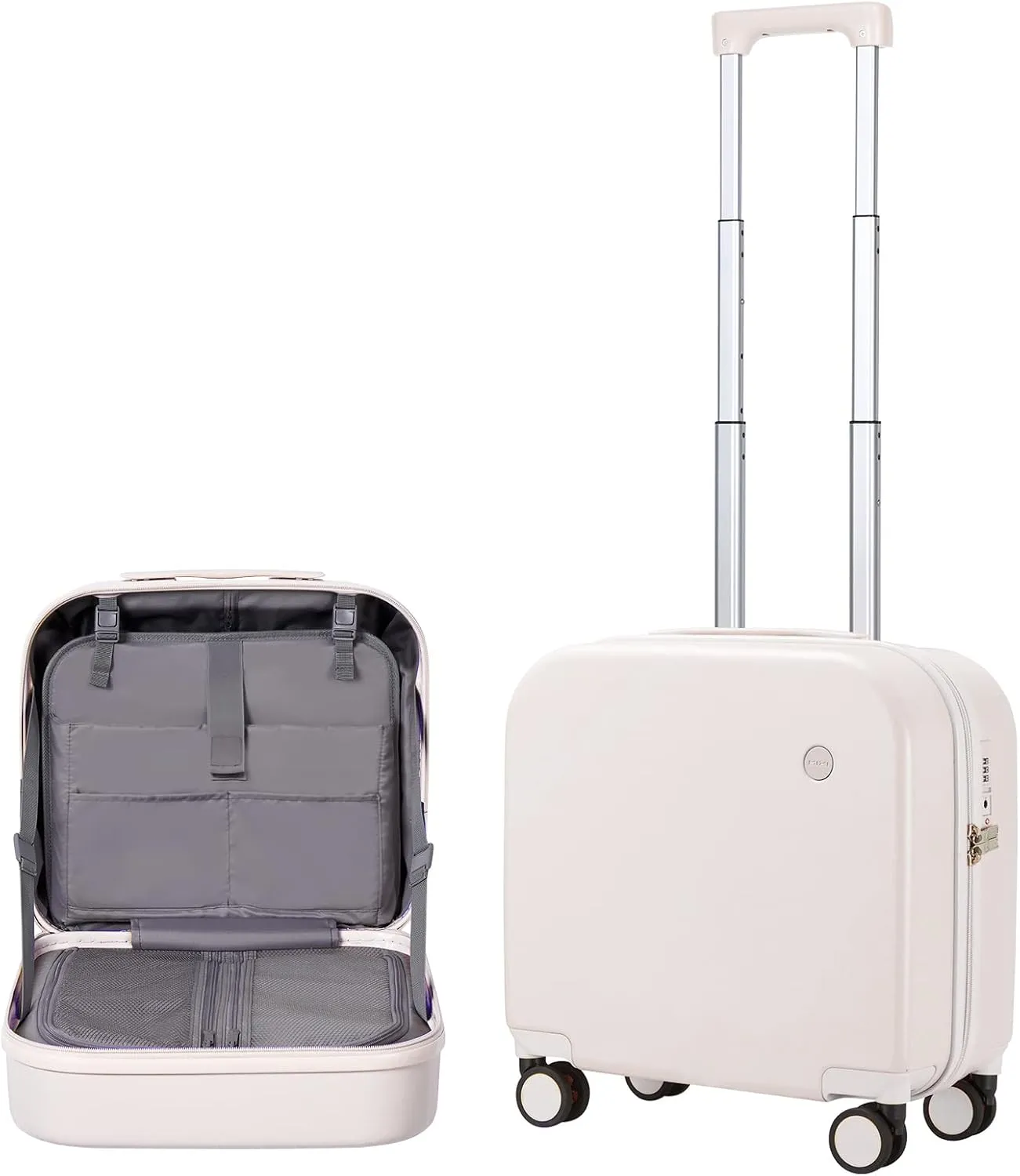 Carry on Luggage, Mixi Suitcase Spinner Wheels Luggage Hardshell Lightweight Rolling Suitcases PC with Cover & TSA Lock for Business Travel