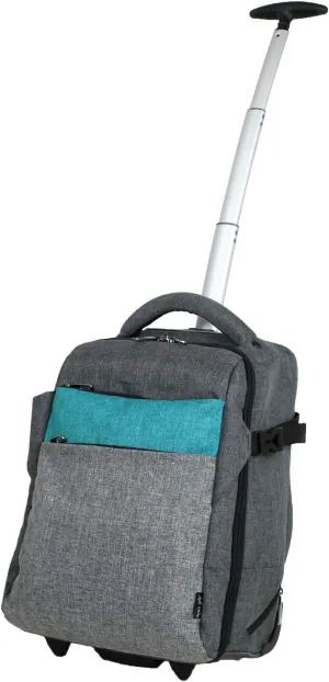 Carry On Rolling Backpack with Wheels [81-76022-12](Medium Gray)
