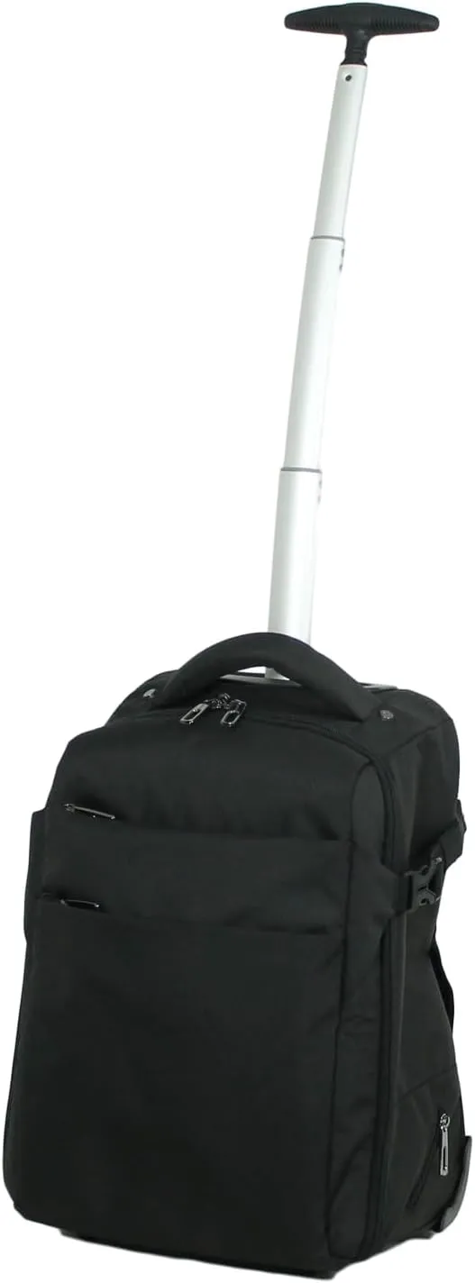 Carry On Rolling Backpack with Wheels Ssize [81-76022-10](Black)